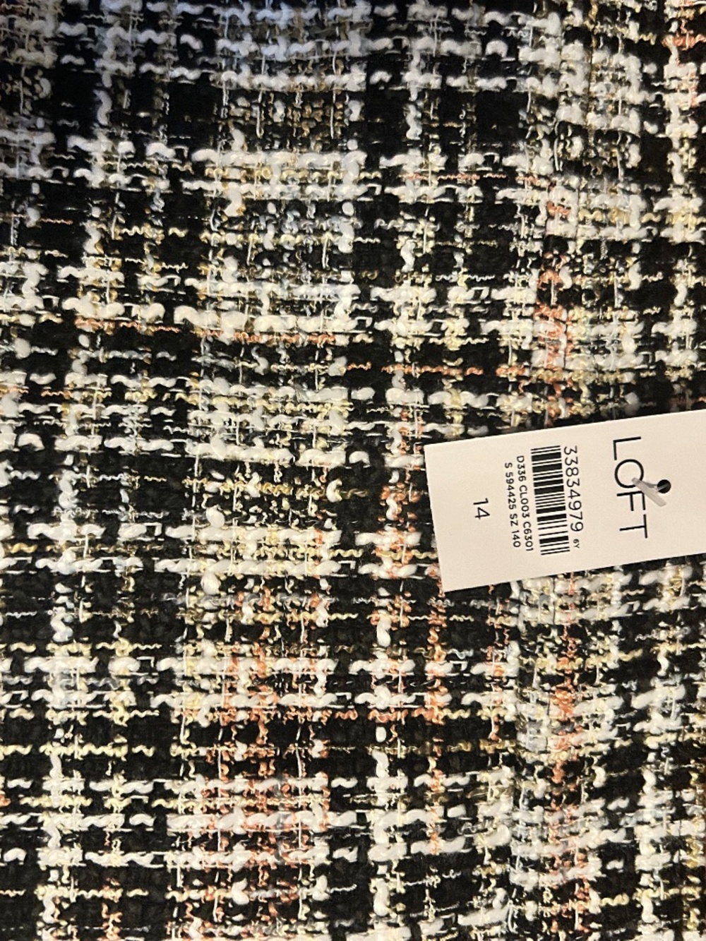 Women’s Tweed skirt NWT LOFT size 14